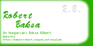 robert baksa business card